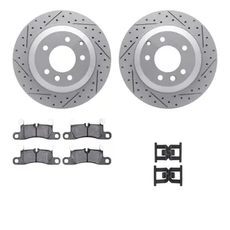 R1 Concepts WBUH1-74223 Brake Rotors - Carbon Coated - D/S W/ Optimum Oe Pads & Hdw
